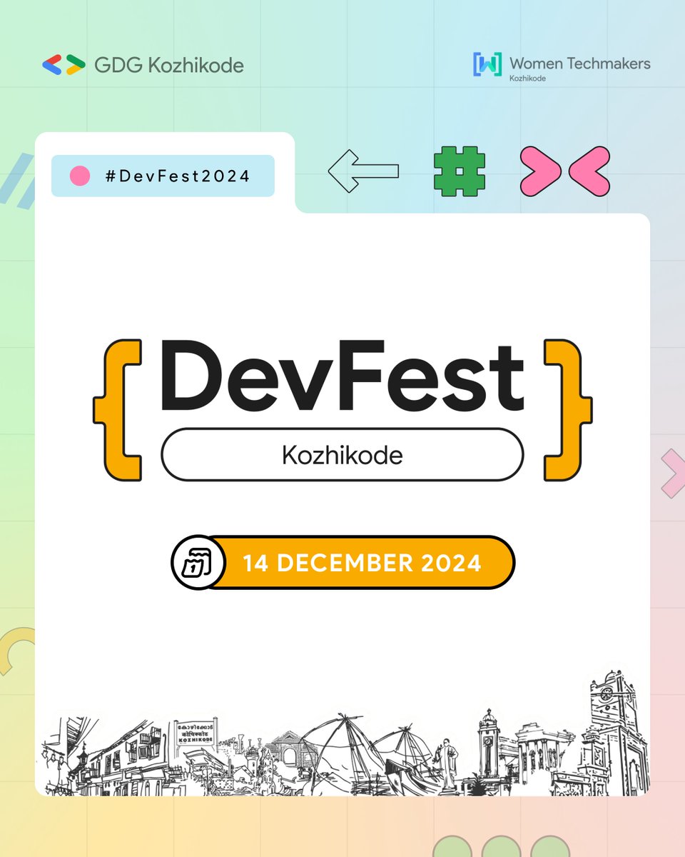 The Wait is Over! Malabar’s Premier Tech Conference is here! Follow us to stay in the loop! Registration starts soon! ⚡️

🗓️ Event Date: 14 December 2024
🔗 gdg.community.dev/gdg-kozhikode/