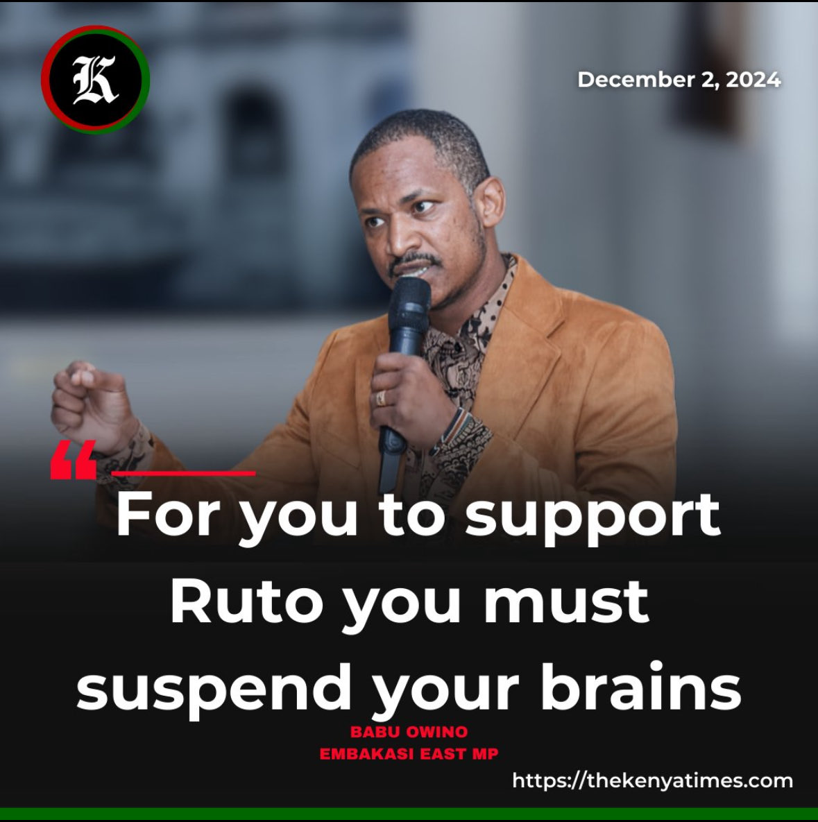 I Concur With His Statement 💯 %!
#RutoMustGo