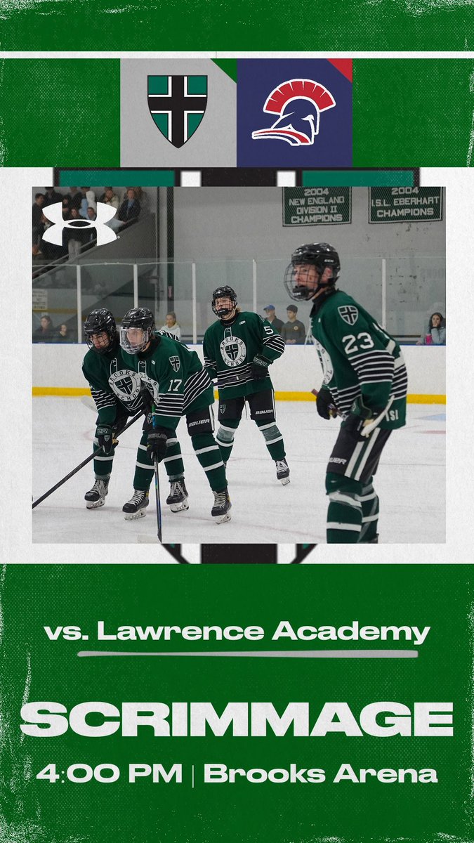 4 PM puck drop for our final scrimmage against Lawrence Academy!
