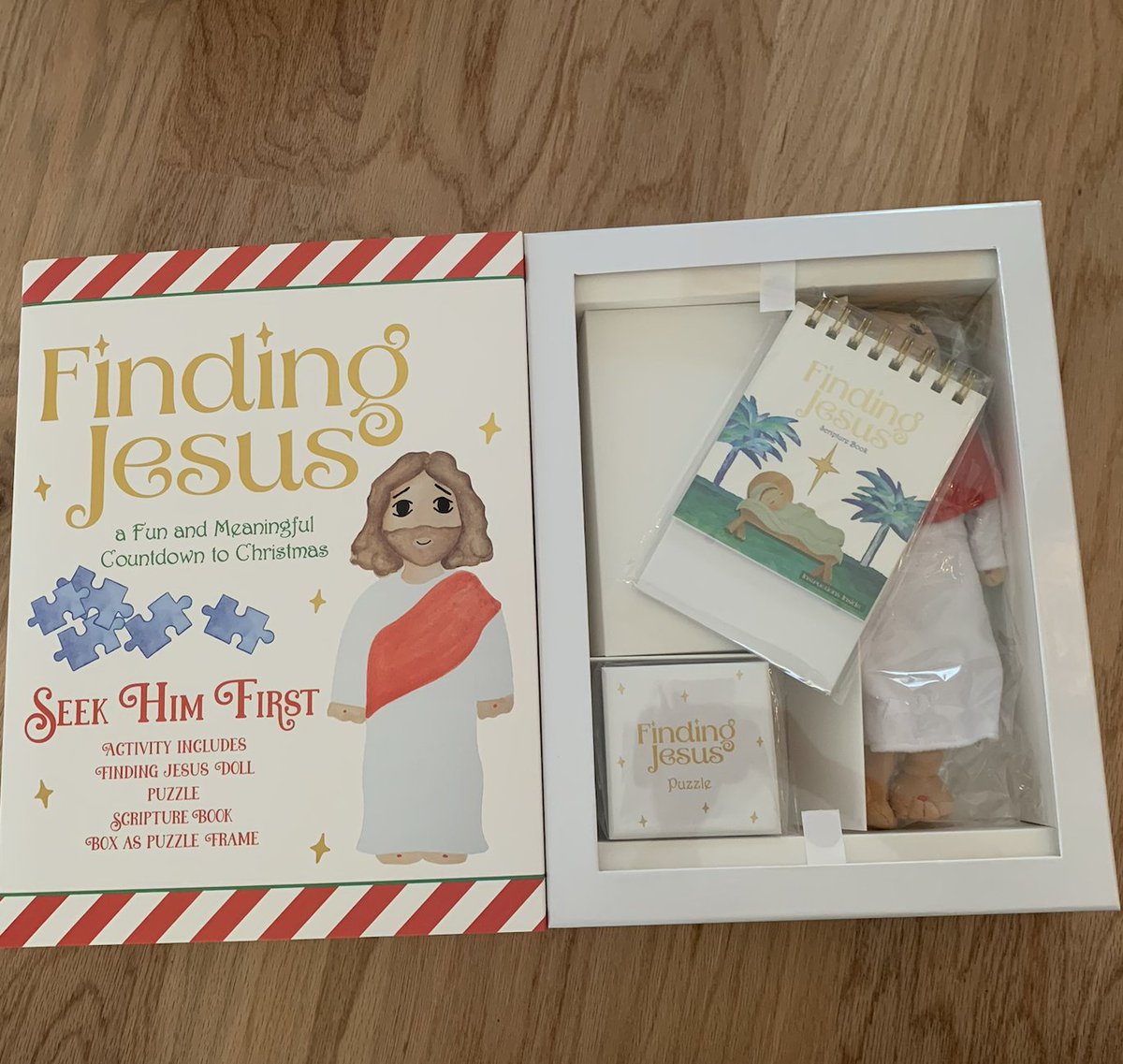 CoverLoverBR's tweet image. #Giveaway and Review:
FINDING JESUS set 
A fun, unique, and meaningful way for families to count down to Christmas!
#findingjesus #seekhimfirst #meaningfulchristmas #christianparenting #puzzle #reasonfortheseason #earlychristmaspresent @findingjesusdoll

coverloverbookreview.blogspot.com/2024/12/findin…