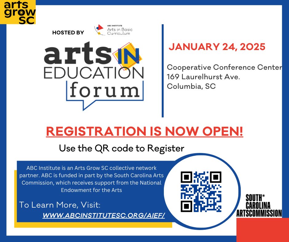 ABCInstituteSC (@abcinstitutesc) on Twitter photo ππREGISTER TODAY!!ππ It's time to register for the 2025 Arts in Education Forum. This year we've invited John Spencer, author of Vintage Innovation and The A.I. Roadmap as our featured speaker. If you are a leader in arts education, we invite you to join the discussion! ππREGISTER TODAY!!ππ It's time to register for the 2025 Arts in Education Forum. This year we've invited John Spencer, author of Vintage Innovation and The A.I. Roadmap as our featured speaker. If you are a leader in arts education, we invite you to join the discussion!