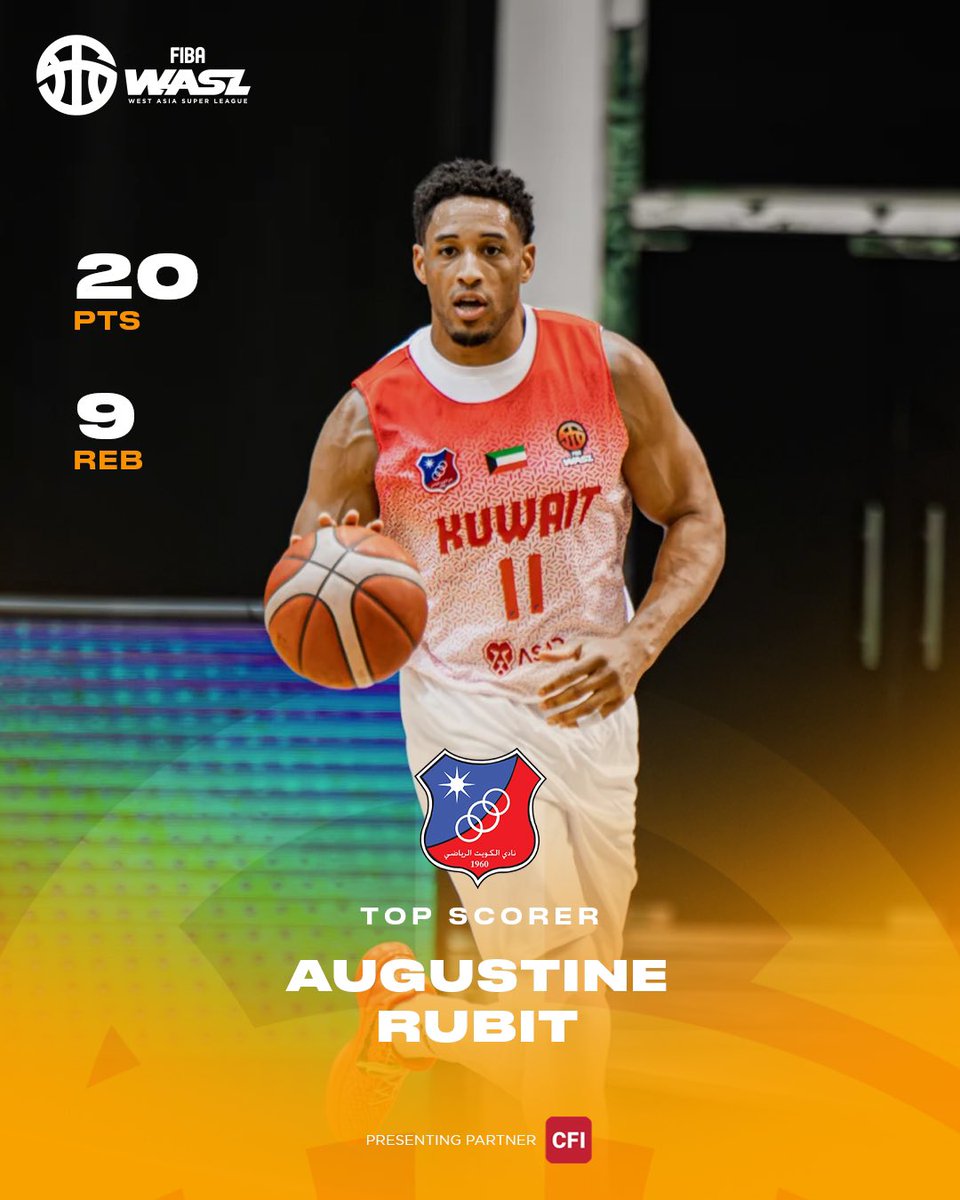 OfficialWASL's tweet image. Buckets on buckets from Rubit, making him the top scorer of the game with 20 points 🚀🔥!

#FIBAWASL #WASL #KuwaitSC #TopScorer