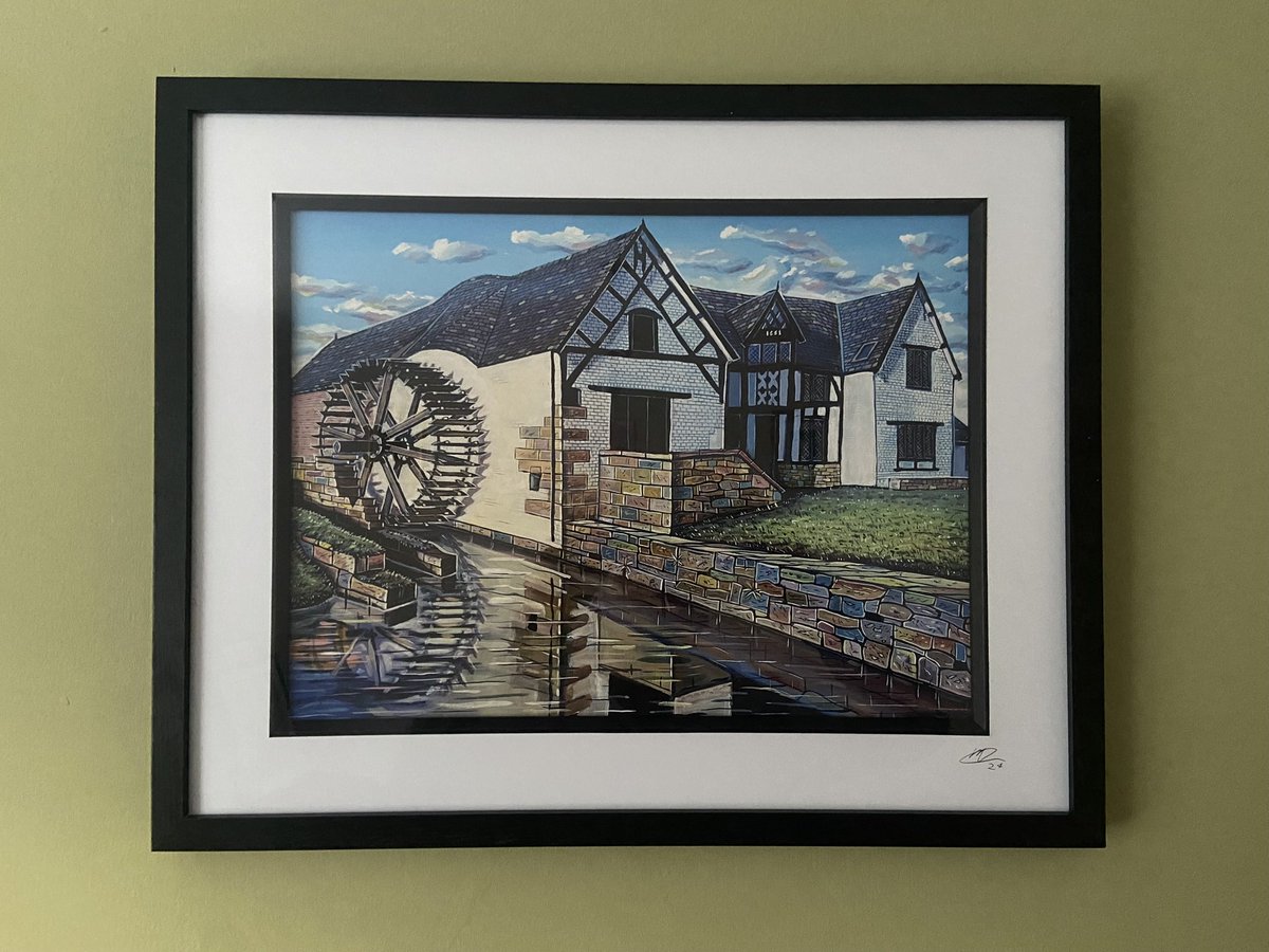 mikeyjonesart's tweet photo. I have a large selection of signed prints of my paintings available in black/timber/white frames for £40 free delivery locally size 50x40cm 😀#Wrexham #Llangollen #Rossett #Portmeirion https://t.co/gEWJ976cXd