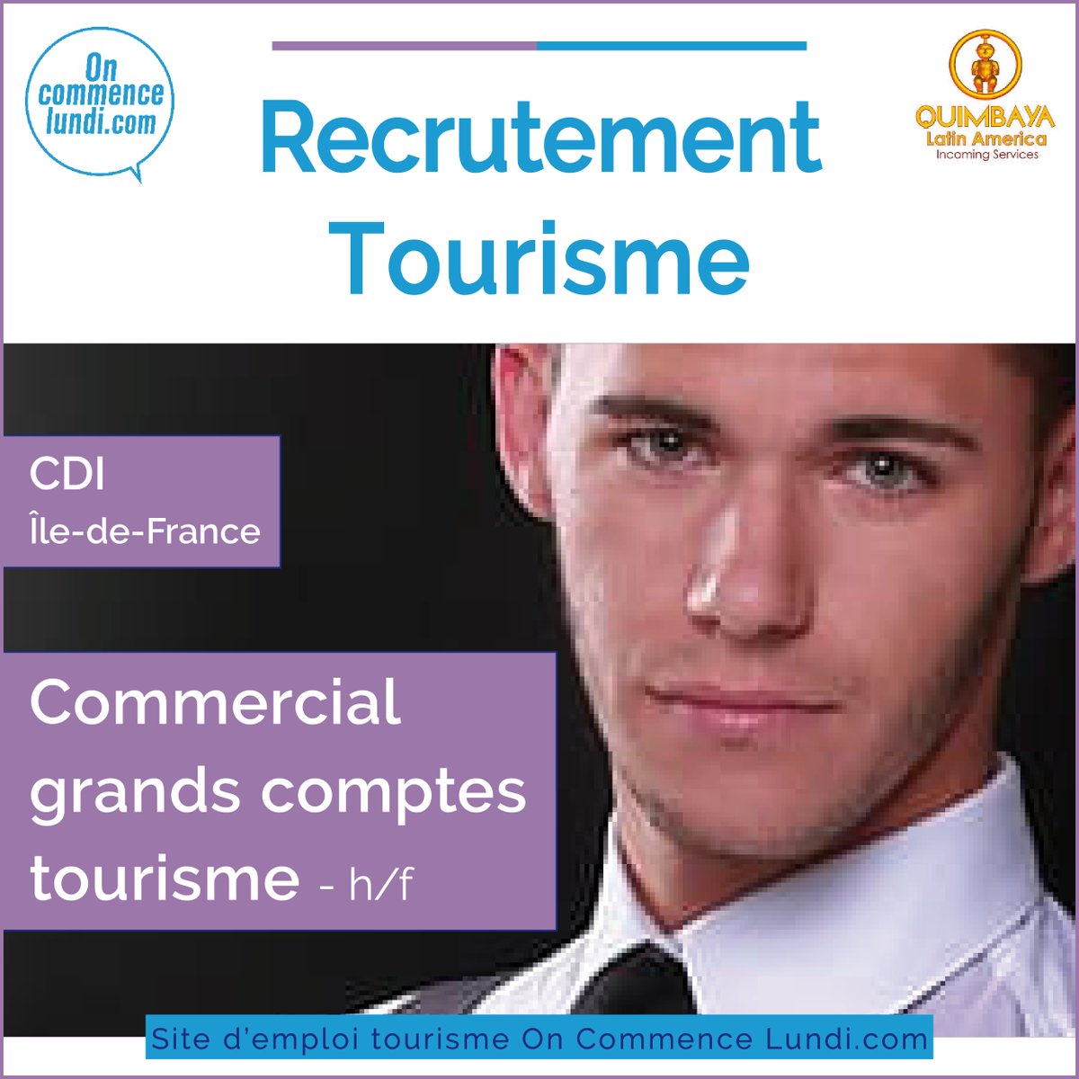 oncommencelundi's tweet photo. Nos offres d' #Emploi COUP DE ❤️du #Tourisme
Il y a des milliers d'offres d'emploi sur le site ON COMMENCE LUNDI. COM Voici notre sélection du jour sur LinkedIn https://t.co/FvHMz7cwYz
#OnCommenceLundi #Recrutement https://t.co/qwZx7ZcC6D