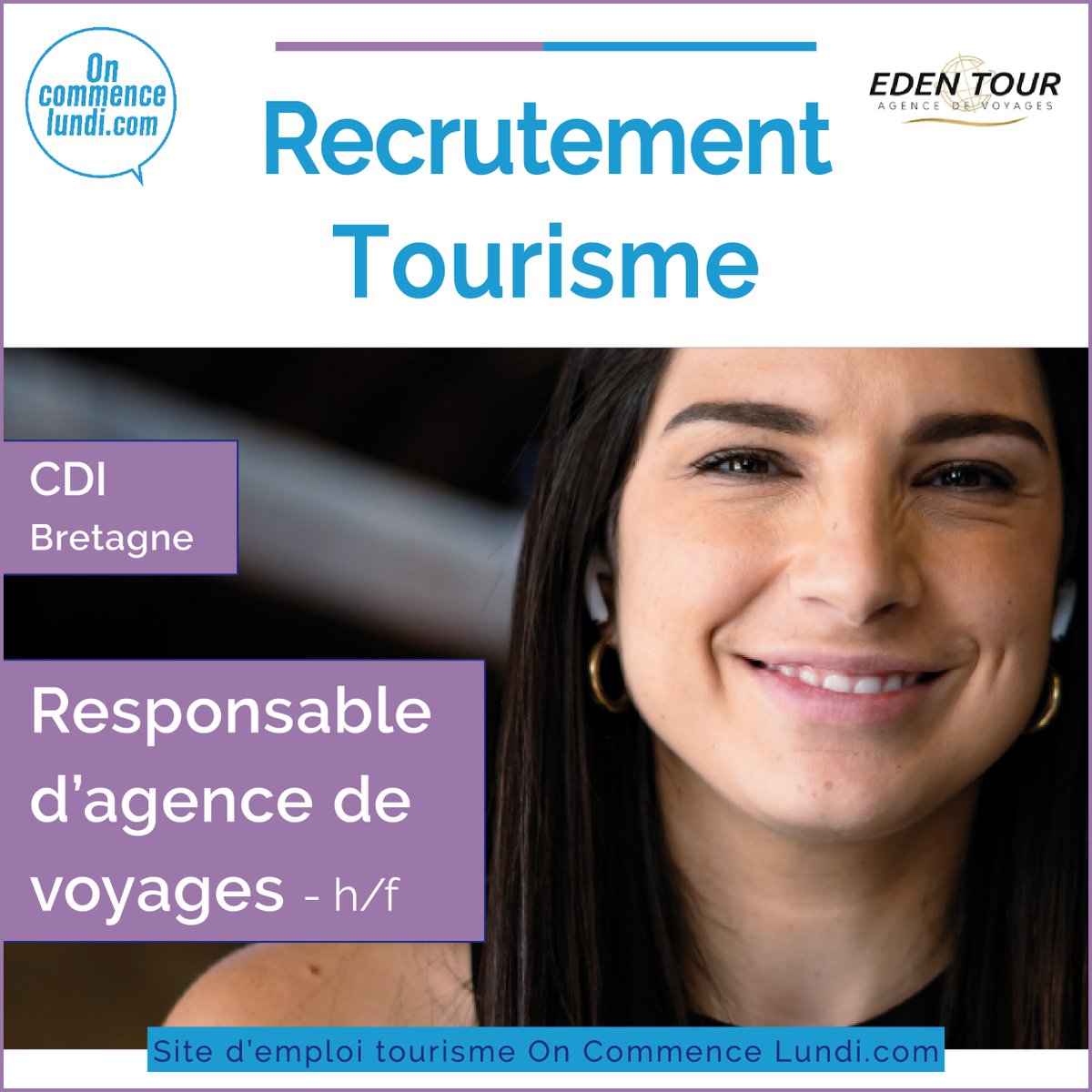 oncommencelundi's tweet photo. Nos offres d' #Emploi COUP DE ❤️du #Tourisme
Il y a des milliers d'offres d'emploi sur le site ON COMMENCE LUNDI. COM Voici notre sélection du jour sur LinkedIn https://t.co/FvHMz7cwYz
#OnCommenceLundi #Recrutement https://t.co/qwZx7ZcC6D
