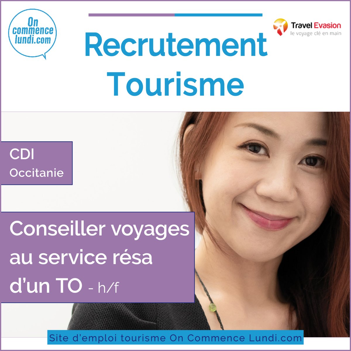 oncommencelundi's tweet photo. Nos offres d' #Emploi COUP DE ❤️du #Tourisme
Il y a des milliers d'offres d'emploi sur le site ON COMMENCE LUNDI. COM Voici notre sélection du jour sur LinkedIn https://t.co/FvHMz7cwYz
#OnCommenceLundi #Recrutement https://t.co/qwZx7ZcC6D