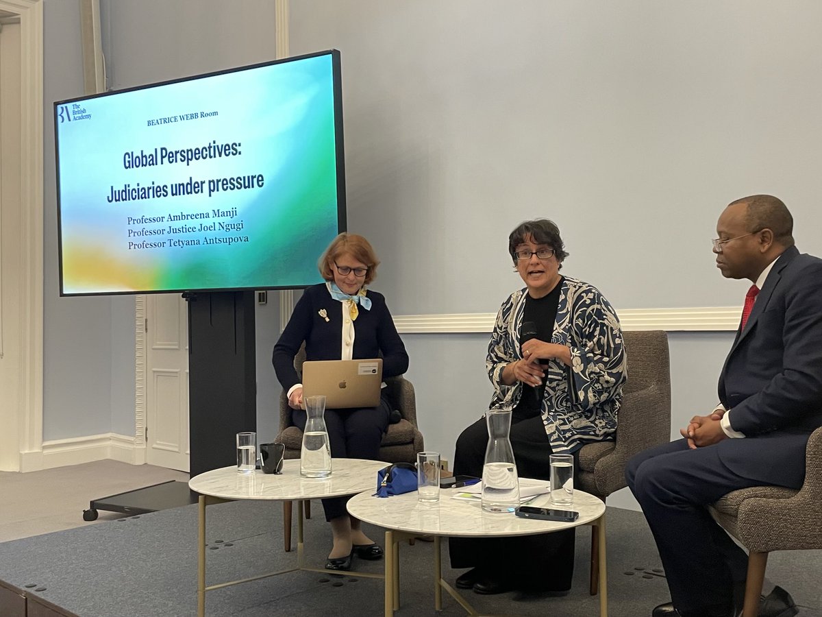 Nick Westcott (@nickwestcott4) on Twitter photo Important discussion <a href="/BritishAcademy_/">The British Academy</a> on judicial resistance to authoritarianism, with Justice Joel Ngugi of ##Kenya and Prof Antsupova of #Ukraine. <a href="/AmbreenaManji/">Ambreena Manji</a> of <a href="/cardiffuni/">Cardiff University</a> chairs. Important discussion <a href="/BritishAcademy_/">The British Academy</a> on judicial resistance to authoritarianism, with Justice Joel Ngugi of ##Kenya and Prof Antsupova of #Ukraine. <a href="/AmbreenaManji/">Ambreena Manji</a> of <a href="/cardiffuni/">Cardiff University</a> chairs.