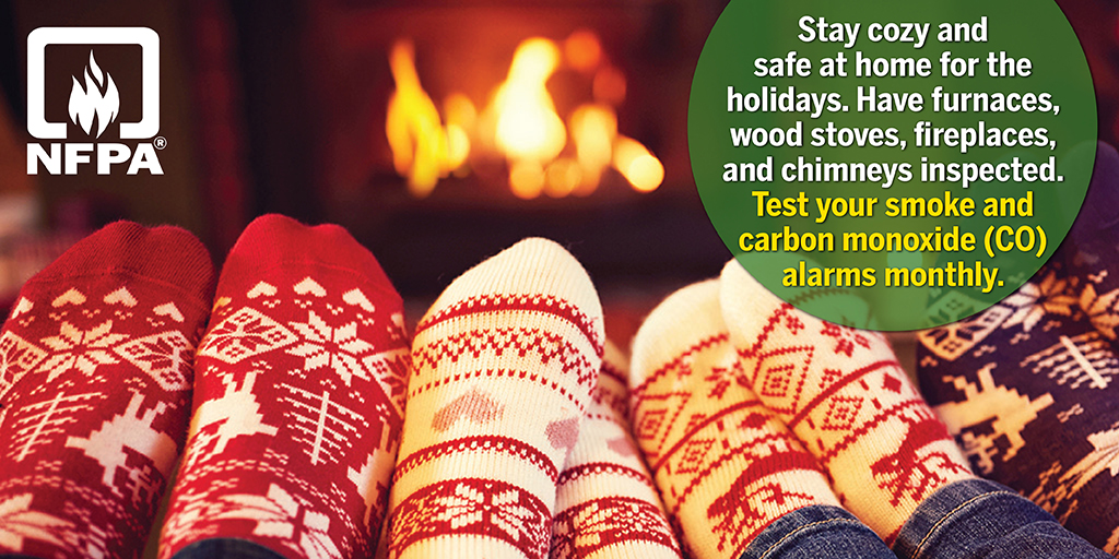 Home fires occur more in winter than in any other season. As you stay cozy and warm this winter, be fire-smart! For more tips visit: nfpa.social/iBi150Qc9ZY #winterfiresafety #holidaysafety