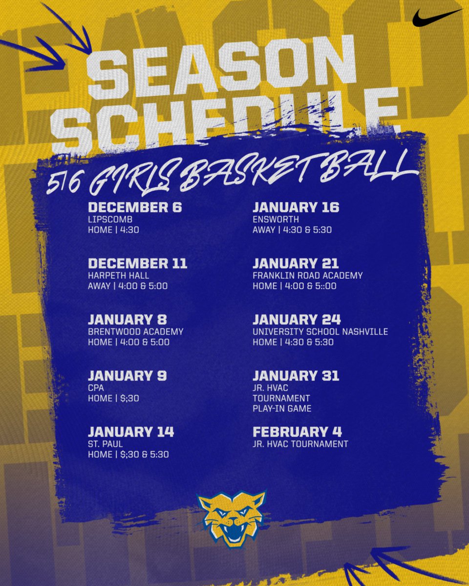 AthleticsBgams's tweet photo. Basketball starts this week in the Middle School! Check out our team schedules for the season! #GoWildcats https://t.co/22EqveJ0n1