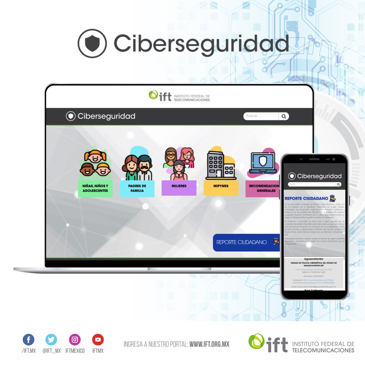 IFT_MX's tweet image. #Ciberseguridad para los pequeños en casa, padres y madres de familia, #MiPymes, mujeres, y mucho más, es lo que podrás encontrar en nuestro #MicrositioDeCiberseguridadIFT. ¡Échale un ojo! 👀
#NavegaConSeguridad
🛡️ ciberseguridad.ift.org.mx