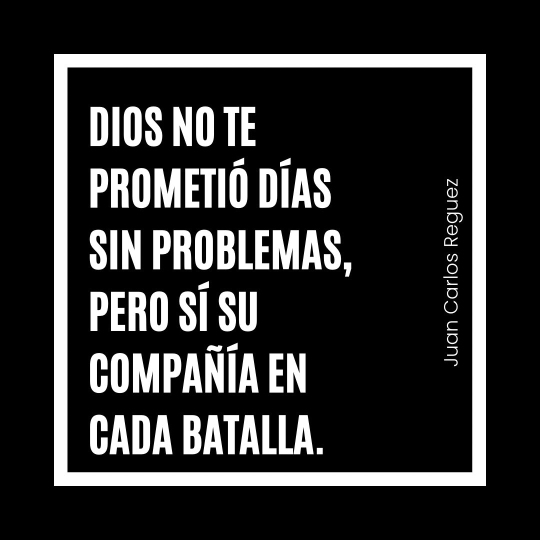 jcreguez's tweet photo. “Dios no te prometió días sin problemas, pero sí Su compañía en cada batalla.” 🛡️💪 #llenatumentededios https://t.co/C7qeVsyUpO