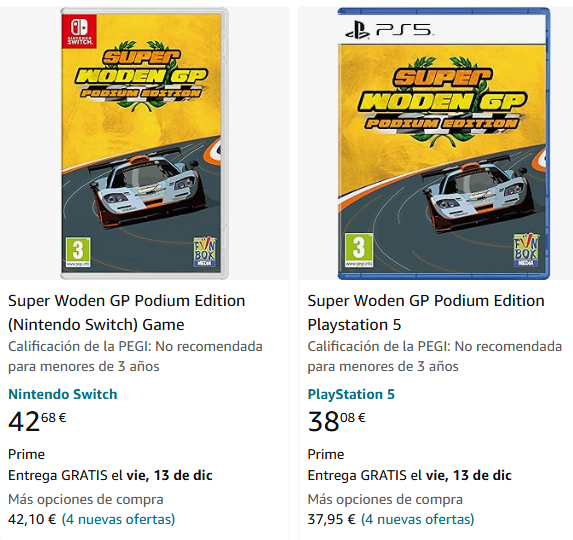 📢 Si buscáis el Super Woden: Podium Edition en Amazon . es, fijaos bien que por defecto corrige "Woden" por "Wooden", lo que fastidia la busqueda, es necesario hacer clic en "En lugar de lo anterior, busca super woden". Vaya fastidio! Pero ahí lo tenéis.

amazon.es/s?k=super+wode…