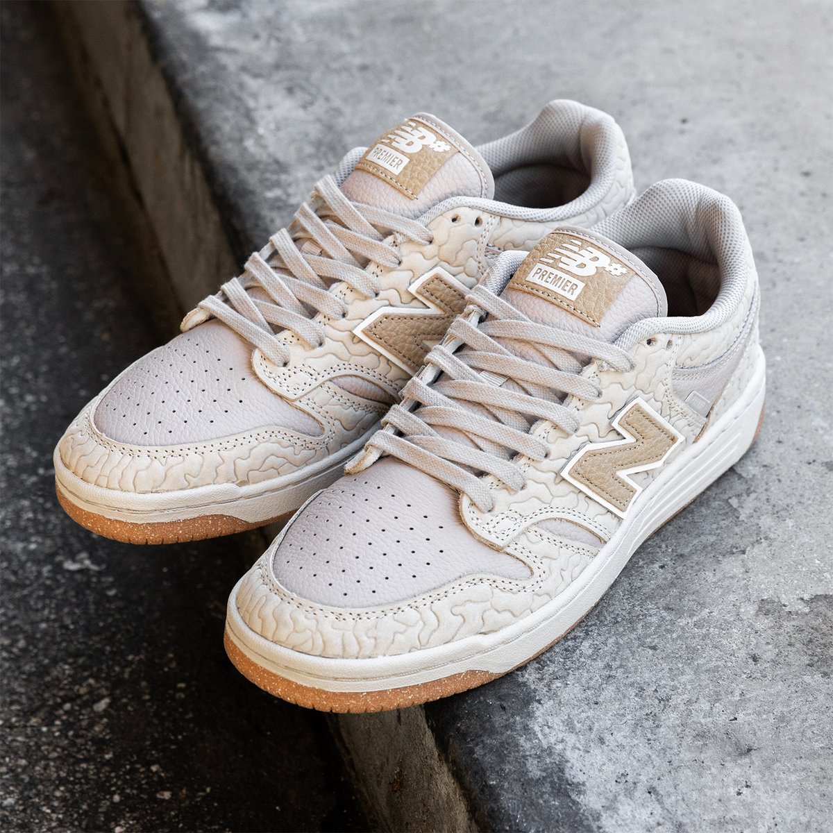 Now available in store and online at Atlas is the New Balance Numeric X Premier 480. The collaborative shoe is inspired by the morel mushrooms which are plentiful in Premier’s backyard of Michigan. bit.ly/4fVcgfU