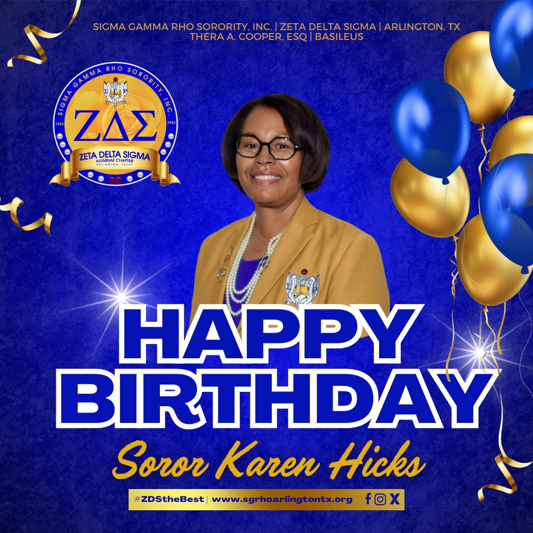 ZDS wishes our very own Soror, Karen Hicks, a happy birthday! 

Have a blessed and wonderful day!
💙💛🐩#ZDStheBest 🐩💙💛