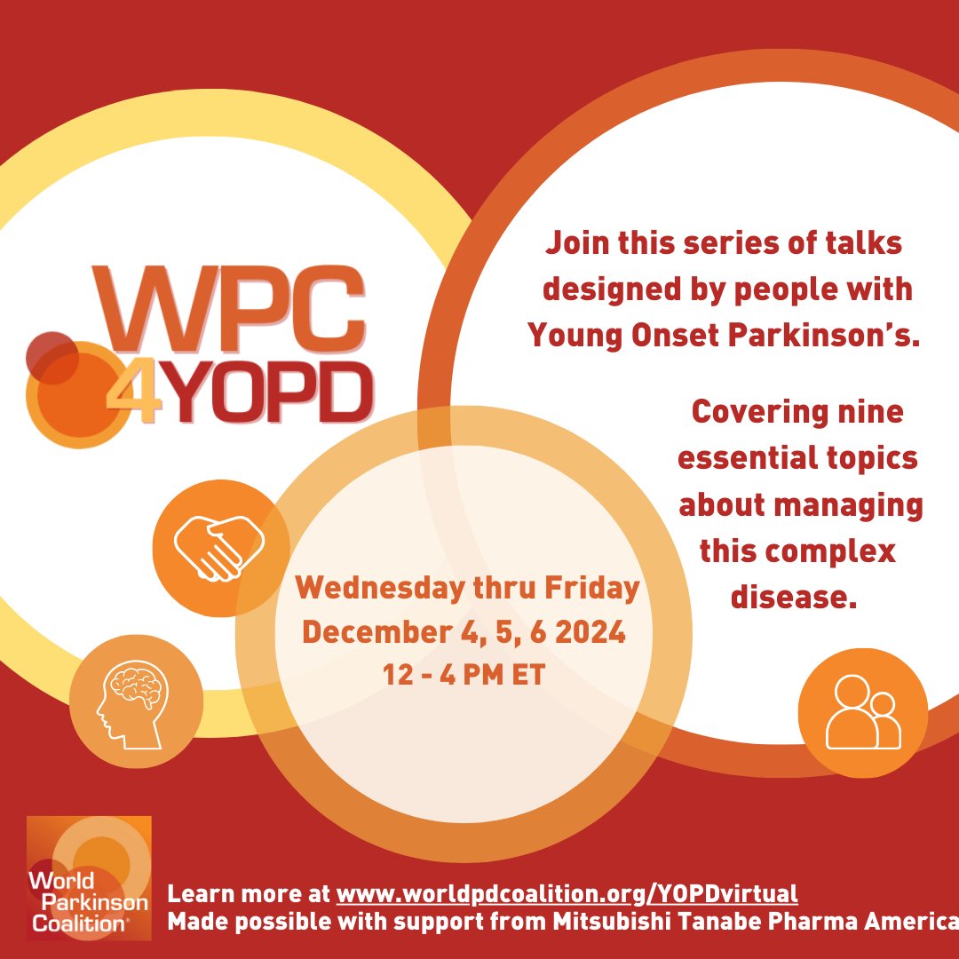 🌍✨ Don’t miss the World Parkinson’s Coalition Webinar Series Dec. 4–6, 12–4 PM ET! Three days of expert talks, insights, and connections—live and virtual. 📅💻 #WPC4YOPD <a href="/WorldPDCongress/">WPC 2026</a>

🔗 For more information: worldpdcoalition.org