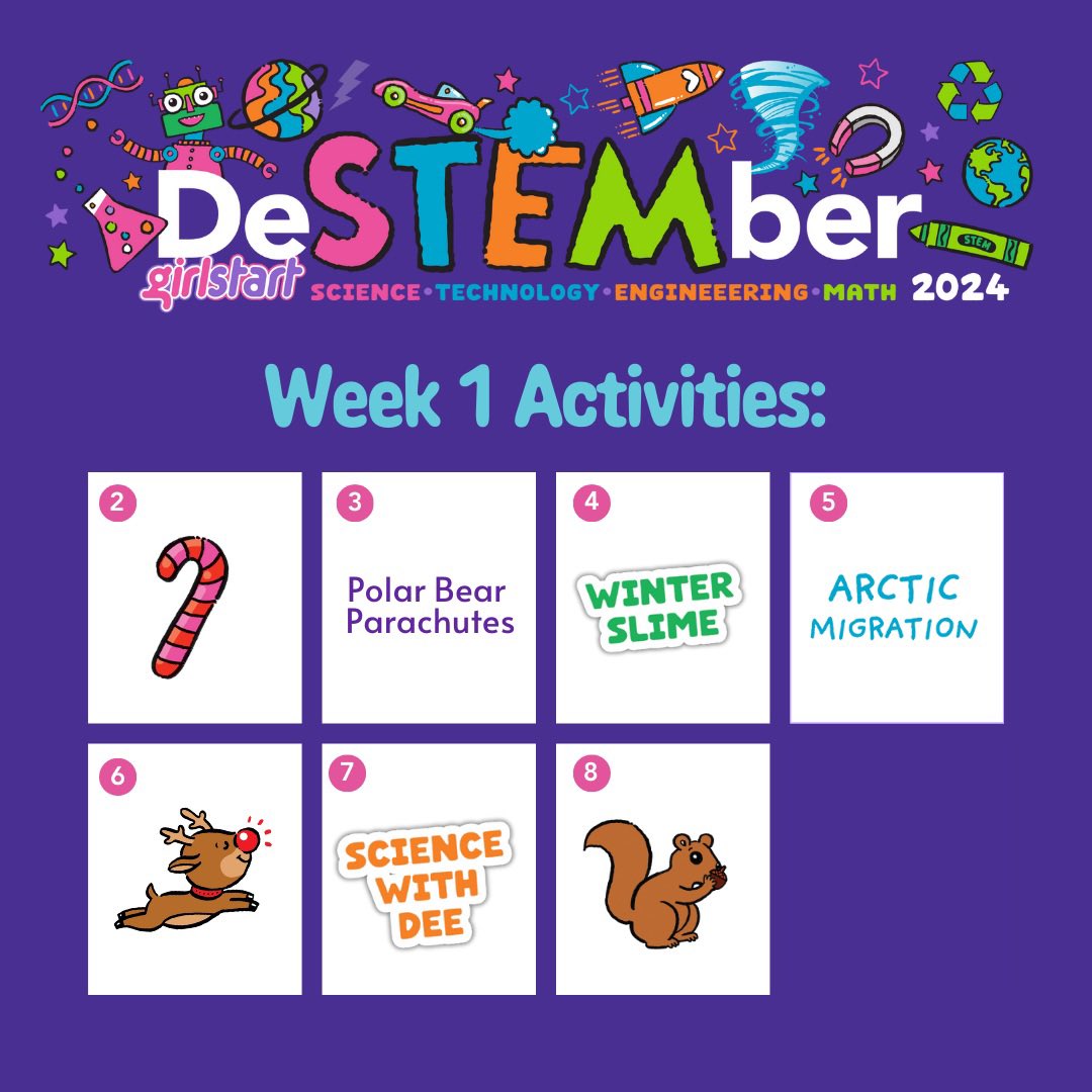 Are you ready for #DeSTEMber Week 1?! 🎉 Join us all week long at DeSTEMber.org as we kick off the excitement with engaging hands-on STEM activities, fun challenges, and inspiring content. Let’s spark creativity and learning together!  ✨