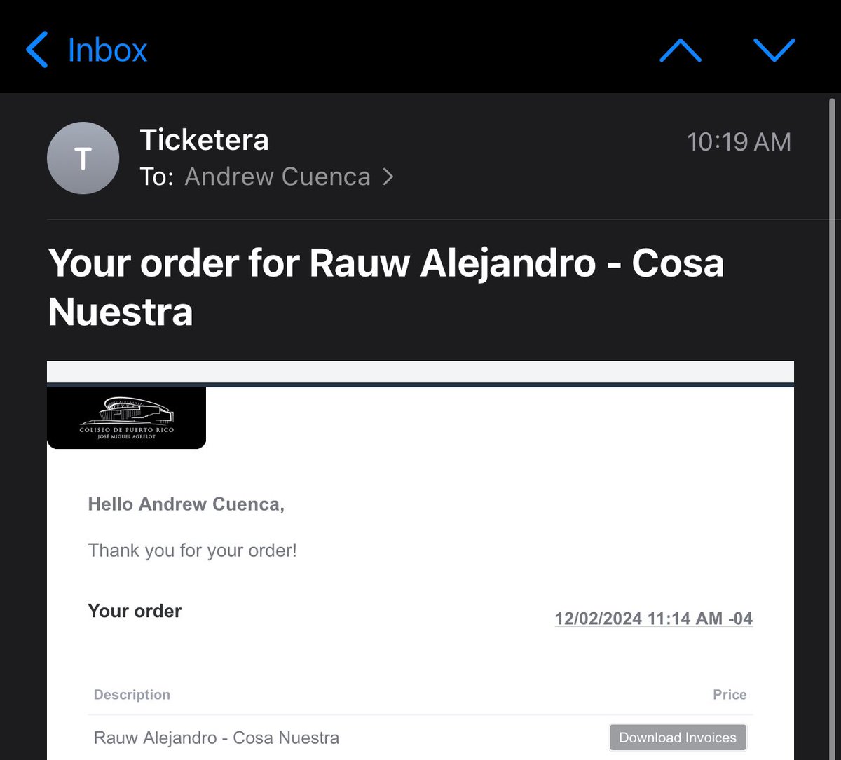 AndrewCuenca6's tweet photo. selling 1 ticket to Rauw Alejandro Cosa Nuestra Tour in El Choli on June 5 @itscarlosivan https://t.co/KFISYXPGB3