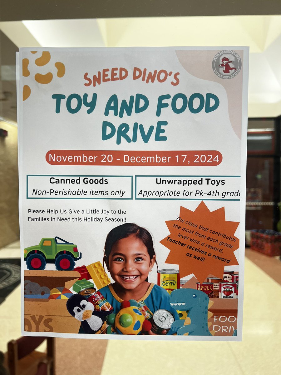 Mrs_Jones4th's tweet photo. 🎉 Coming Together for a Cause! 

This holiday season, we’re giving back by participating in our Toy and Food Drive, ensuring that every child and family has a reason to celebrate. 
Every contribution counts! 
 #AliefCares #ToyAndFoodDrive #Sneed https://t.co/ewXuau53Ko