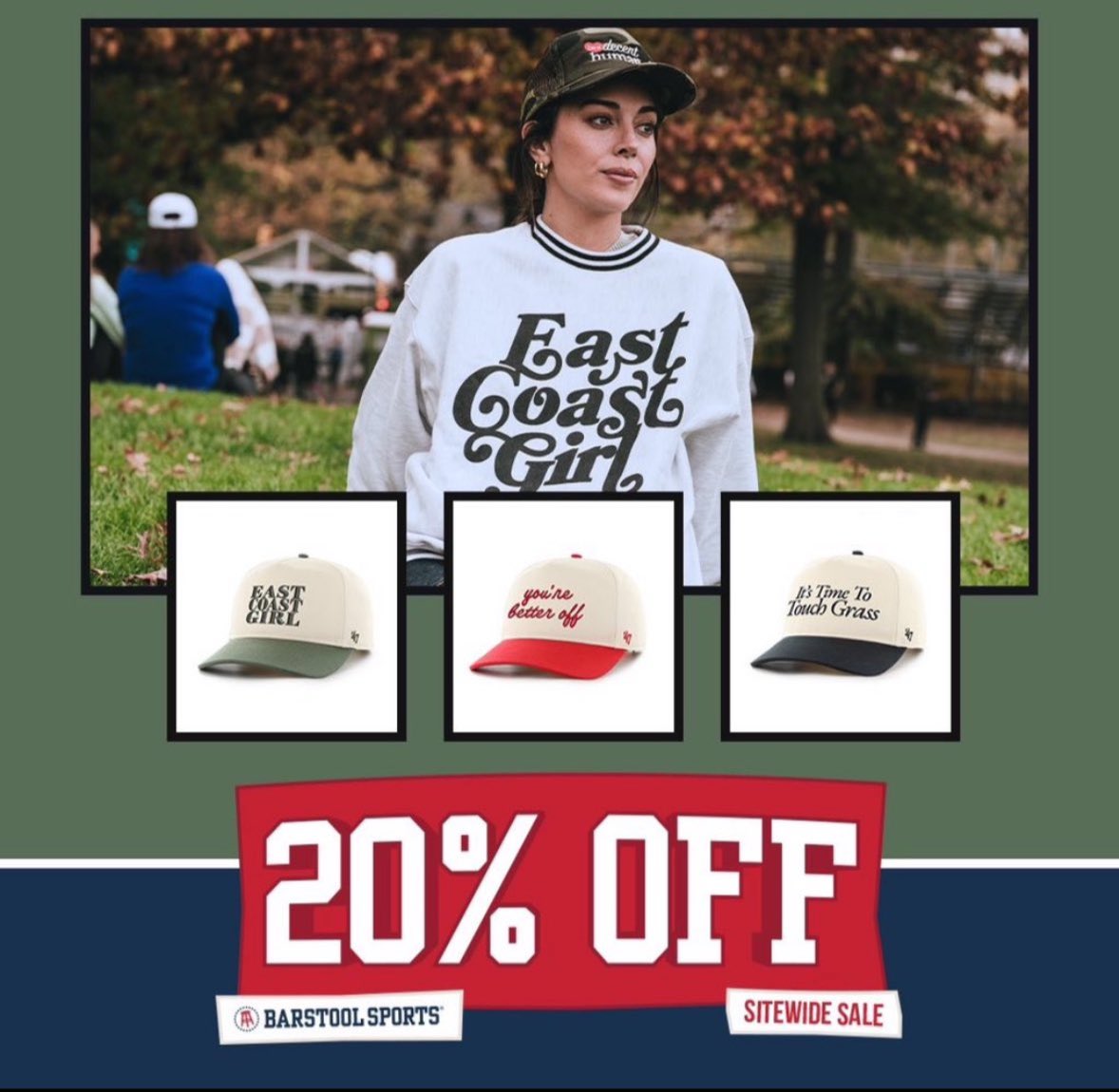 wcuchicks's tweet image. Last day to shop Barstools Black Friday sale!! 20% off the entire store 💚❤️ store.barstoolsports.com/collections/bl…