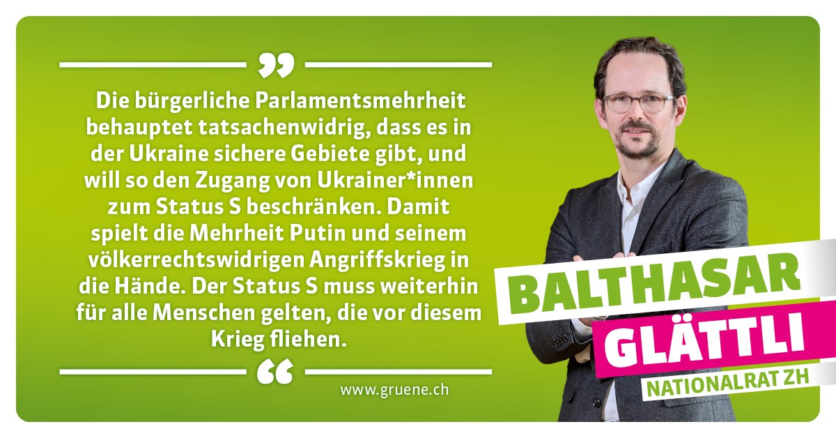 Grüne Fraktion Bundeshaus (@grueneparlament) on Twitter photo 📣 Medienmitteilung mit <a href="/bglaettli/">Balthasar Glättli🌻 🕊</a> zum Entscheid des Nationalrats, die Bedingungen für den Schutzstatus S zu verschärfen: gruene.ch/medienmitteilu… 📣 Medienmitteilung mit <a href="/bglaettli/">Balthasar Glättli🌻 🕊</a> zum Entscheid des Nationalrats, die Bedingungen für den Schutzstatus S zu verschärfen: gruene.ch/medienmitteilu…