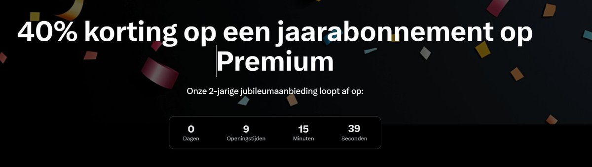 Oh nee ik heb nog maar 9 openingstijden (??) om dit te kopen