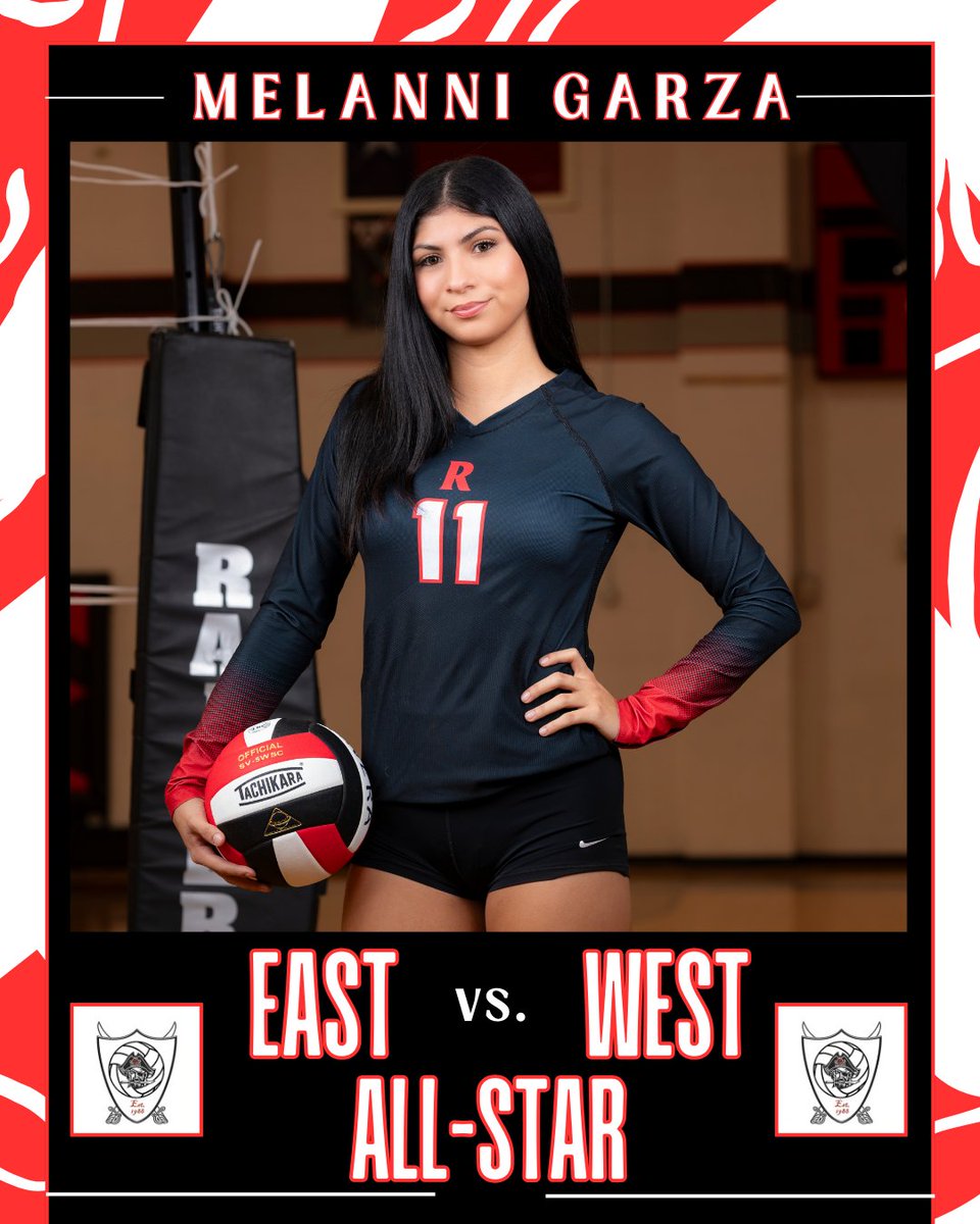 The Rivera Volleyball program would like to congratulate senior captain Melanni Garza as she was selected to represent Rivera E.C.H.S. in the RGV East vs West All-Star game this coming Sunday.