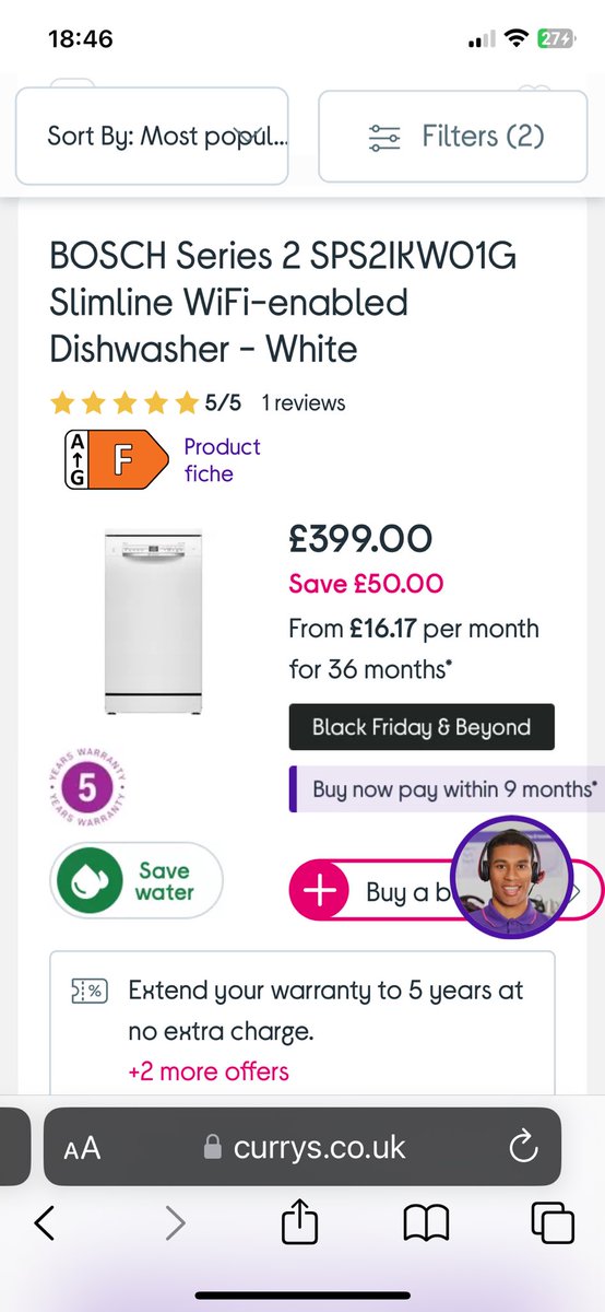 Bob71136804's tweet image. I need a new dishwasher…. Although why I’d need one that’s wi fi enabled is beyond me. #pointlesstech 🤷😂