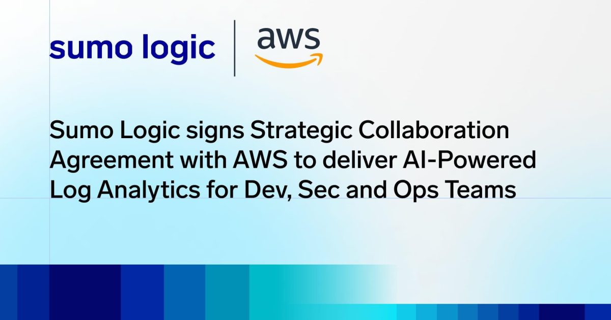 Big news! Sumo Logic has just signed a Strategic Collaboration Agreement with Amazon Web #AWS to deliver #AI-powered log analytics for Dev, Sec, and Ops teams. 

Read more: ow.ly/TVwW50Ujk5z