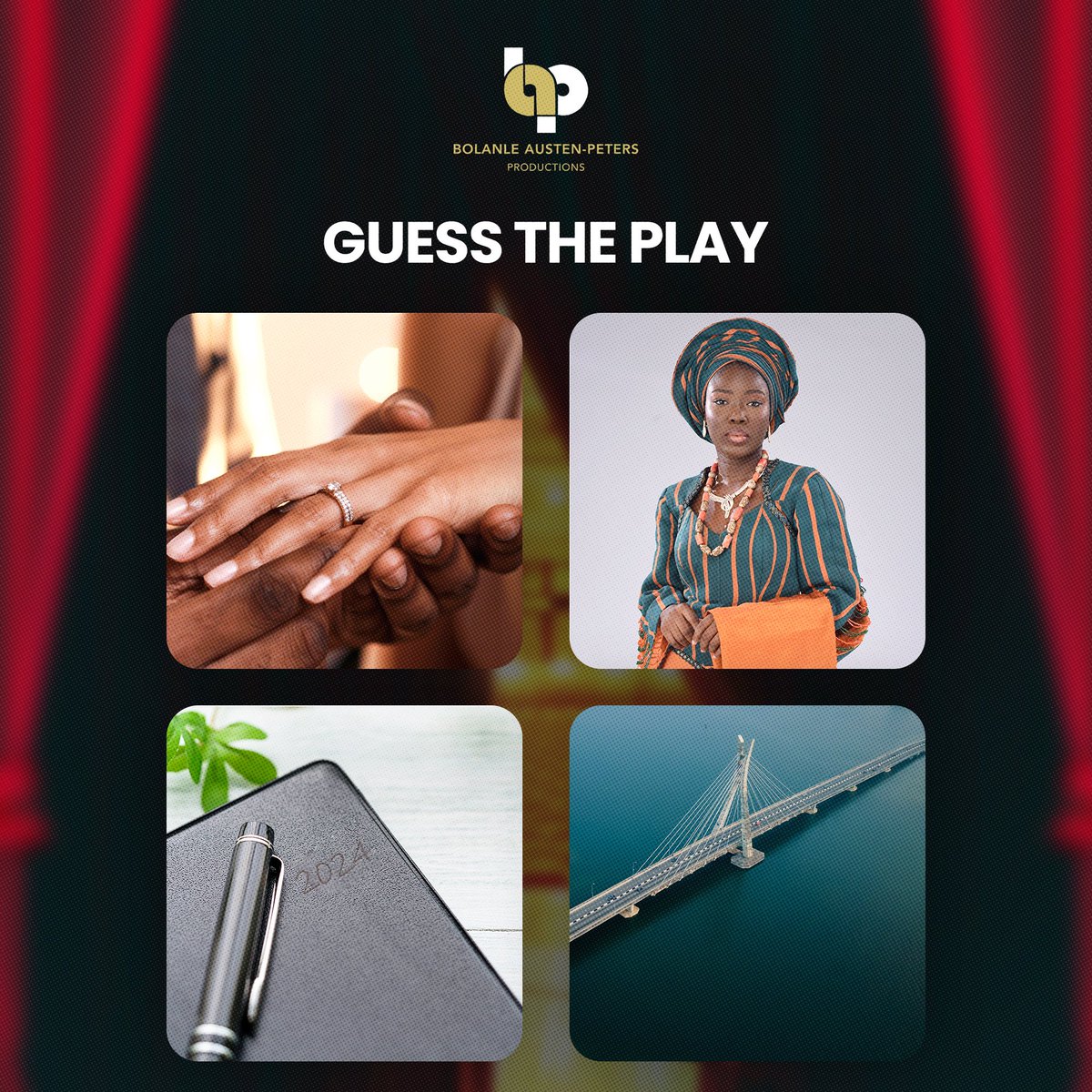 TerraKulture's tweet photo. Can you guess the title of our upcoming December show? 🎭✨

Here’s a hint: It’s a super relatable story straight out of Lagos—filled with love, laughter, and unforgettable moments.

Drop your guesses below! 👇🏾🎟️

#BAPPRODUCTIONS #DecemberPlay https://t.co/5HhEFMAHaT