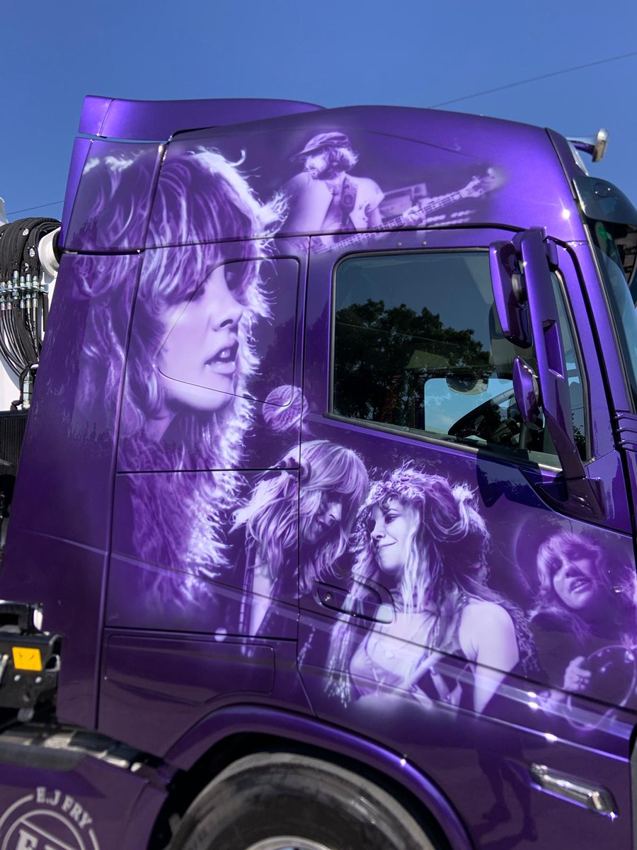 2K Coachworks (@2kcoachworks) on Twitter photo We are featuring our latest couple of #airbrushed lorries to recently hit the #Cornish roads. Firstly this stunning <a href="/VolvoTrucksUK/">Volvo Trucks UK</a> for EJ Fry. We painted it in stunning metallic purple before KD Designs Airbrush Art completed the stunning artwork featuring <a href="/fleetwoodmac/">Fleetwood Mac</a> We are featuring our latest couple of #airbrushed lorries to recently hit the #Cornish roads. Firstly this stunning <a href="/VolvoTrucksUK/">Volvo Trucks UK</a> for EJ Fry. We painted it in stunning metallic purple before KD Designs Airbrush Art completed the stunning artwork featuring <a href="/fleetwoodmac/">Fleetwood Mac</a>