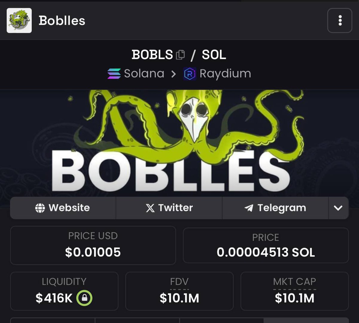 $BOBLS at $10 million market cap! 

Let’s push it to $20M market cap 🚀