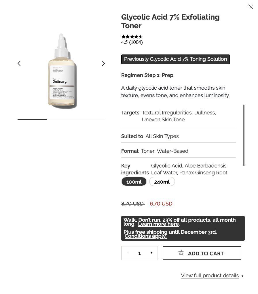 evesvanity's tweet photo. ˗ˏˋ the ordinary slowvember sale ´ˎ˗  #ev_phgo  

glycolic acid 7% exfoliating toner (23% off)

100 mL = ₱595
240 mL = ₱790

DOO: 12/04
DOP: 50% dp, rembal 12/19
ETA: 12/21    

🪞dm to order 
( wts lfb pasabuy ph go) https://t.co/QaQ92JDqhv
