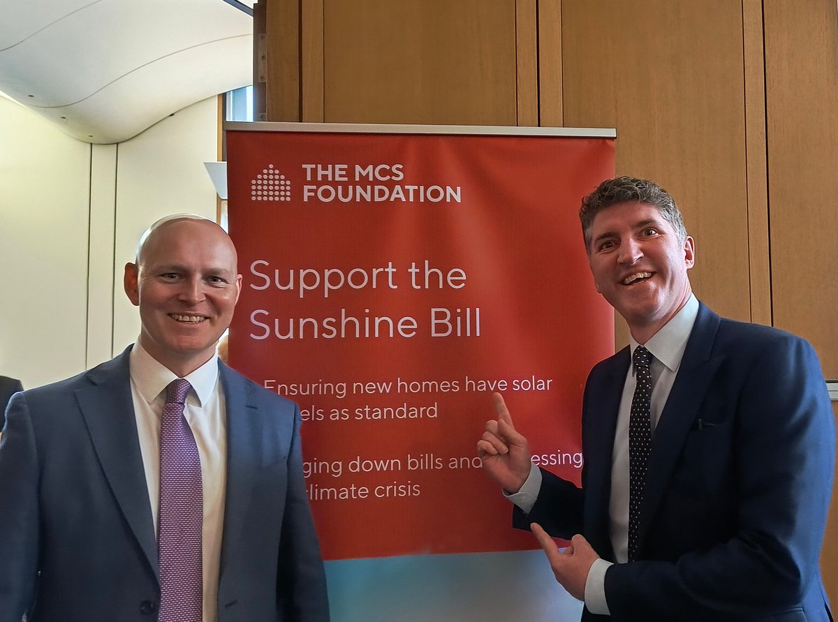 Edward Morello MP (@edwardmorellowd) on Twitter photo Pleased to be able to show my support for <a href="/mpmwilko/">Max Wilkinson MP</a>'s Sunshine Bill, mandating minimum amounts of #solar on all new builds. Great for the environment, great for homeowners. Pleased to be able to show my support for <a href="/mpmwilko/">Max Wilkinson MP</a>'s Sunshine Bill, mandating minimum amounts of #solar on all new builds. Great for the environment, great for homeowners.
