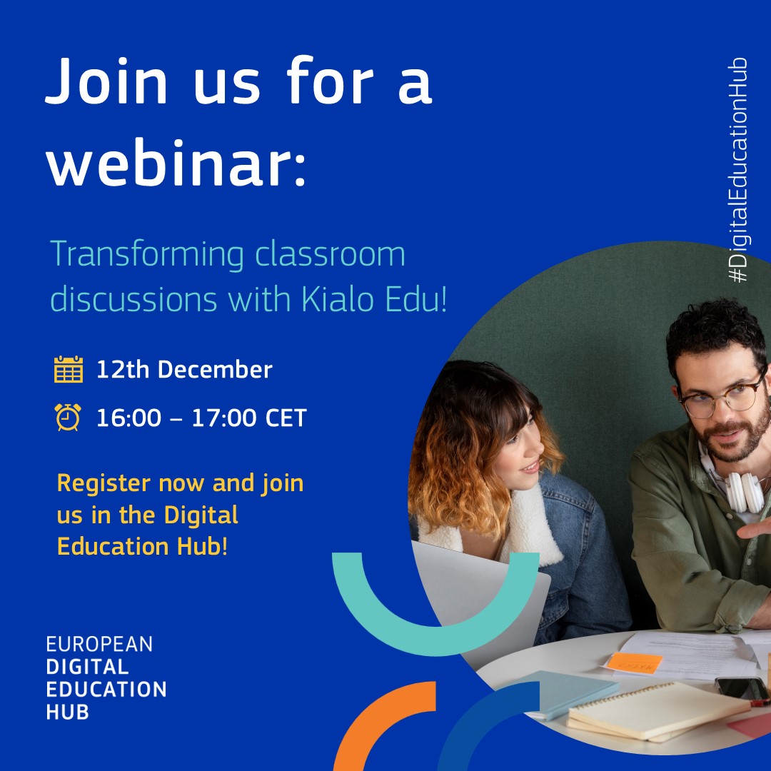 🚀 Exciting news from the #DigitalEducationHub! We're thrilled to invite you to our upcoming Accelerator #Webinar on transforming classroom discussions using <a href="/KialoEdu/">Kialo Edu</a>, the premier platform for structured, interactive debates.

✅ Register now: ec.europa.eu/eusurvey/runne…