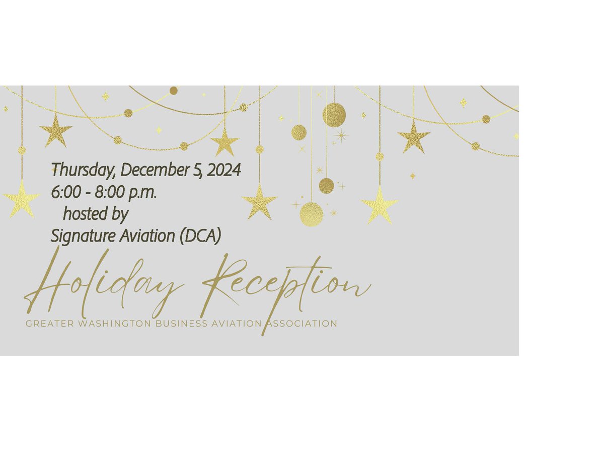 Register now for the reception and annual meeting on Dec. 5, at Signature Aviation (DCA). gwbaa.com/event-5901104