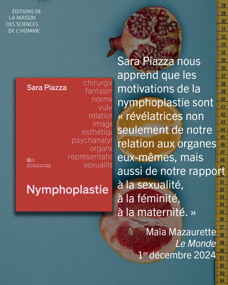 📣ON EN PARLE !
🏥<a href="/MaiaMazaurette/">Maïa Mazaurette</a> a fait appel à l'ouvrage de Sara Piazza pour sa chronique #lesexeselonMaïa dans le journal <a href="/lemondefr/">Le Monde</a>  
📰Lire la chronique : urlr.me/NEVQUq
📘En savoir plus sur #Nymphoplastie (collection "Interventions") : urlr.me/8fu4gj
