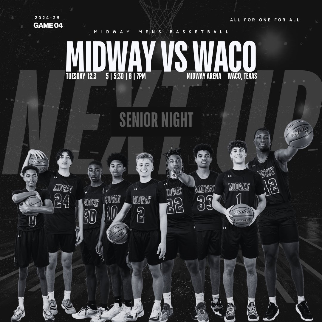 midway_hoops's tweet photo. Squad 9!!! 
Tomorrow is our Senior Night, come out and support these young men. They have been working hard all season, leading and building a culture for the years to come! Everyday they show up and figure it out! 

#5OB #All4One4All #DWWD 
#PantherHoops #PantherNation https://t.co/PgGTOoAfQ6