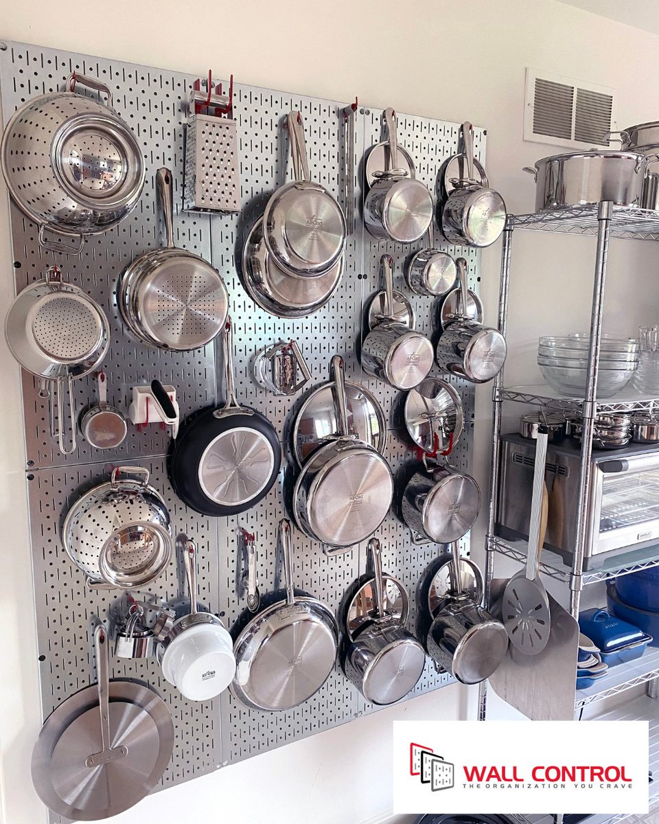 Upgrade your kitchen organization with this sleek and durable Wall Control metal pegboard! Perfect for keeping pots, pans, and kitchen tools within easy reach while saving space. Transform your kitchen into a functional and stylish workspace today!

#KitchenOrganization