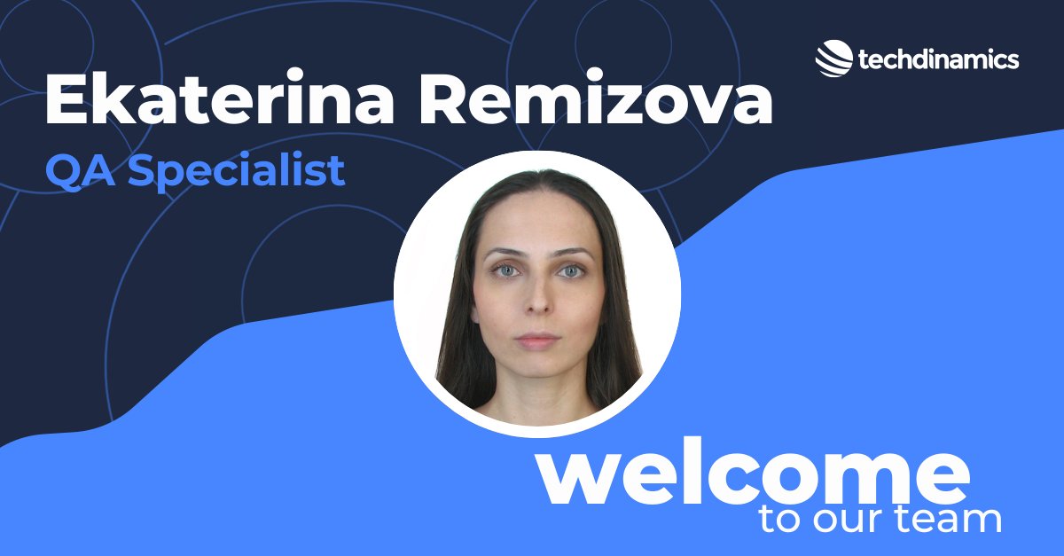 tech_ship's tweet image. Welcome to the Team, Kate! 

We’re thrilled to welcome Ekaterina Remizova (Kate) to our team as our new QA Specialist. We’re beyond excited to have her join our team and can’t wait to see the incredible contributions she’ll make!

#NewTeamMember #Techdinamics #MeetOurTeam