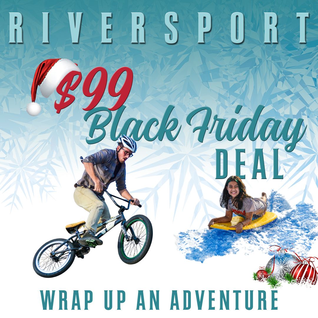 This is it... your final chance! RIVERSPORT’s Black Friday sale wraps up tonight at 11:59 SHARP! $99 season memberships, two bonus day-passes and a free ski lesson —all yours. Get in on the adventure at riversportokc.org/holiday-specia… before time’s up!