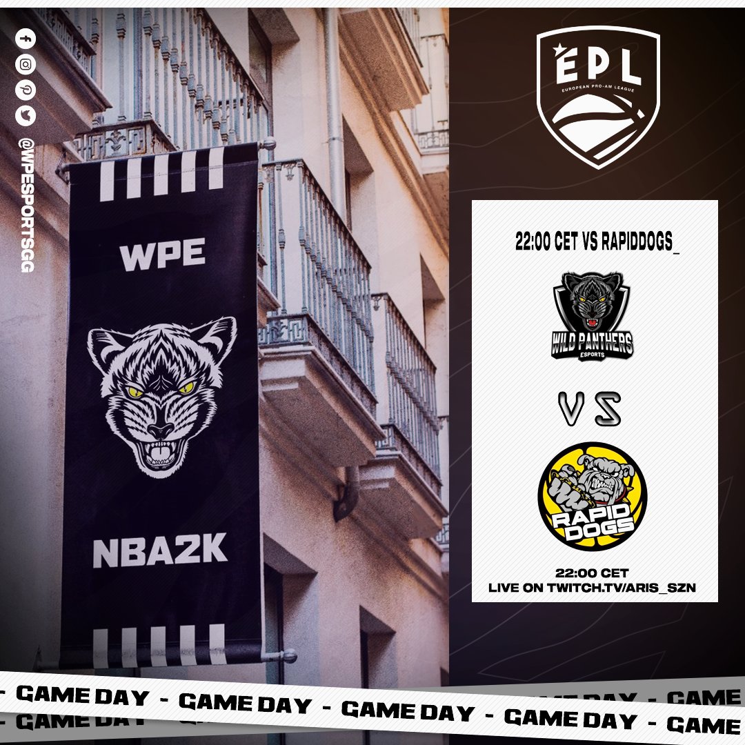 🔥 GAME DAY 🔥
🕚 22:00 CET 
🆚️ <a href="/rapiddogs_/">Rapid D.O.G.S.</a>
🏆 <a href="/EPLorg/">European Pro-Am League</a>
👤 <a href="/Arisszn30/">AP💫</a>
👤 <a href="/LikeDes23/">Des</a>
👤 <a href="/Oscar_D2k/">🤴🏻Oscar Sanchez 😎</a>
👤 <a href="/ChrisTRN01/">XristosxSilevi</a>
👤 <a href="/mllliky_/">mllliky _</a>
🌐 twitch.tv/aris_szn?sr=a
#wpehype 🐆 🏀