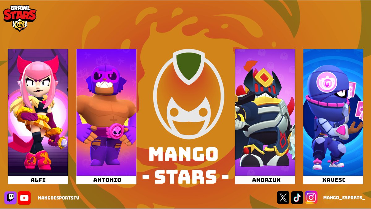 Mango_Esports_'s tweet photo. ¿Será que es hora de dominar en el Star Park?
Llega Mango Stars a @BrawlStars de la mano de nuestras estrellas:
@Alfiagain
@beny_wrr
@AndRiUxXBoS
@Xavesc22_BS
#MaracuyeadaHistorica #GoMango #RoadToChampionship 🏆 https://t.co/2z0EK6FQka