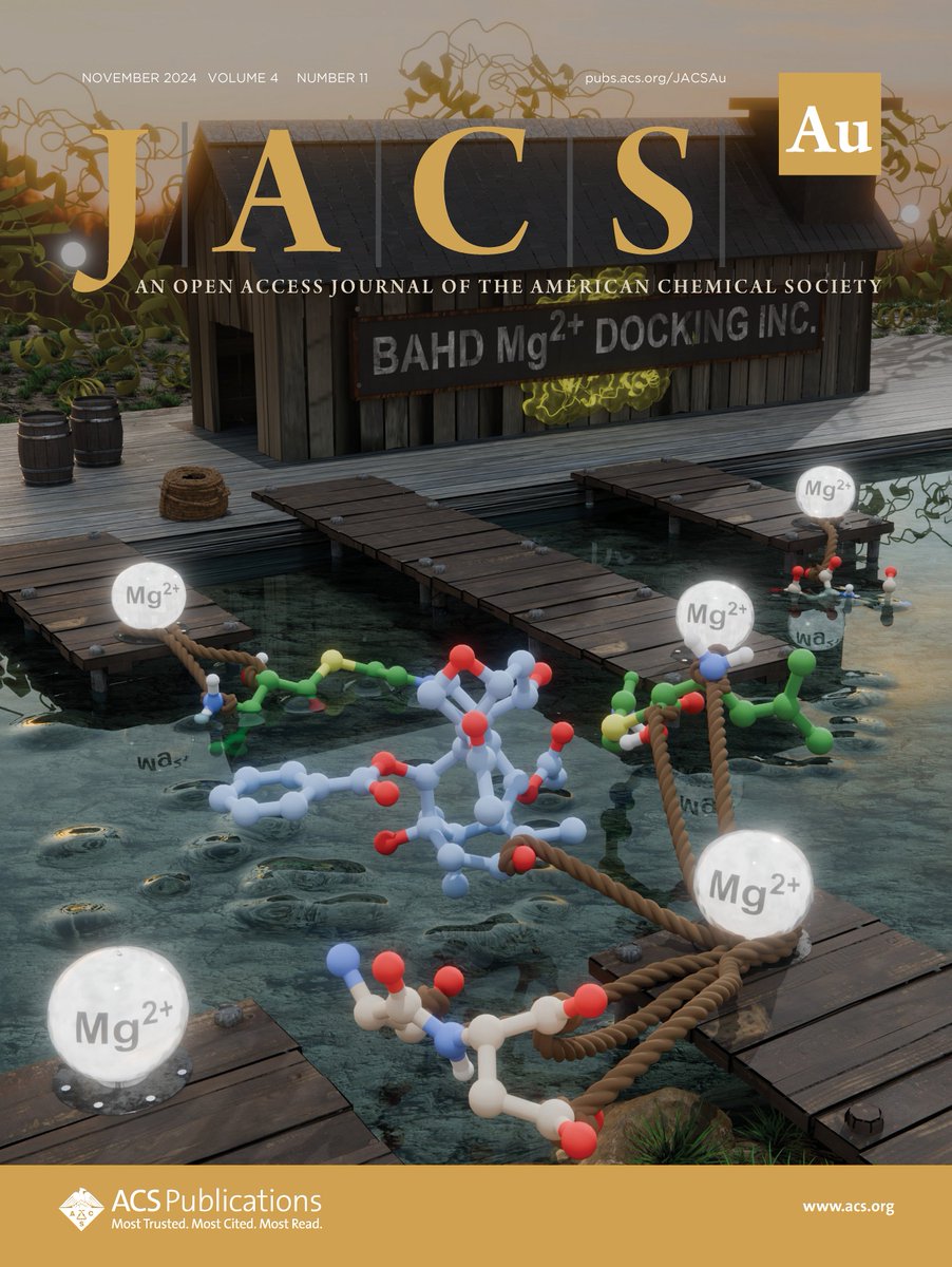 A huge congratulations to the Walker and Merz Groups on a new paper in <a href="/JACS_Au/">JACS Au</a>, including this gorgeous cover art! 

pubs.acs.org/doi/10.1021/ja…