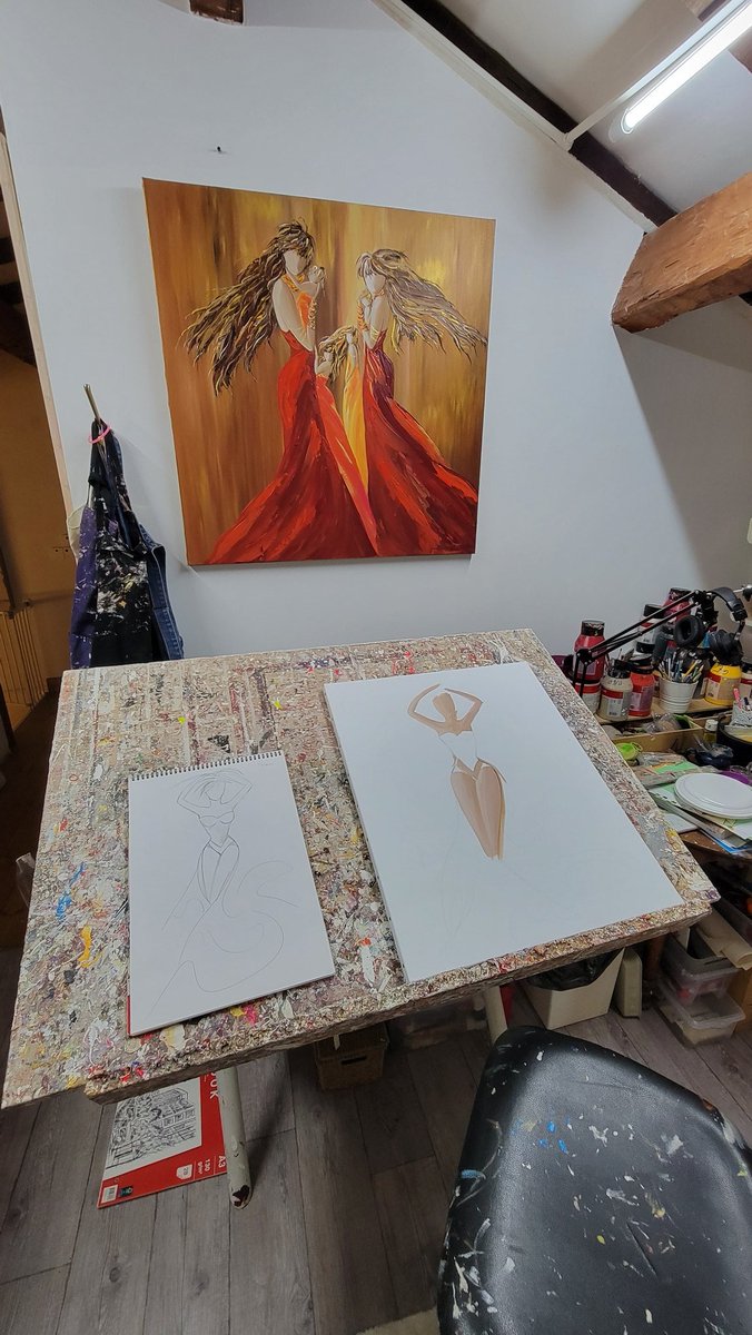adaoust_art's tweet photo. Mon prochain tableau, sur la table à dessin, un format 54x65cm (15 points).
Je vous prendrai des photos au fur et à mesure.
#ArtistOnX #tableau #adaoust #akoundespeintres https://t.co/J78ZCiGUKS