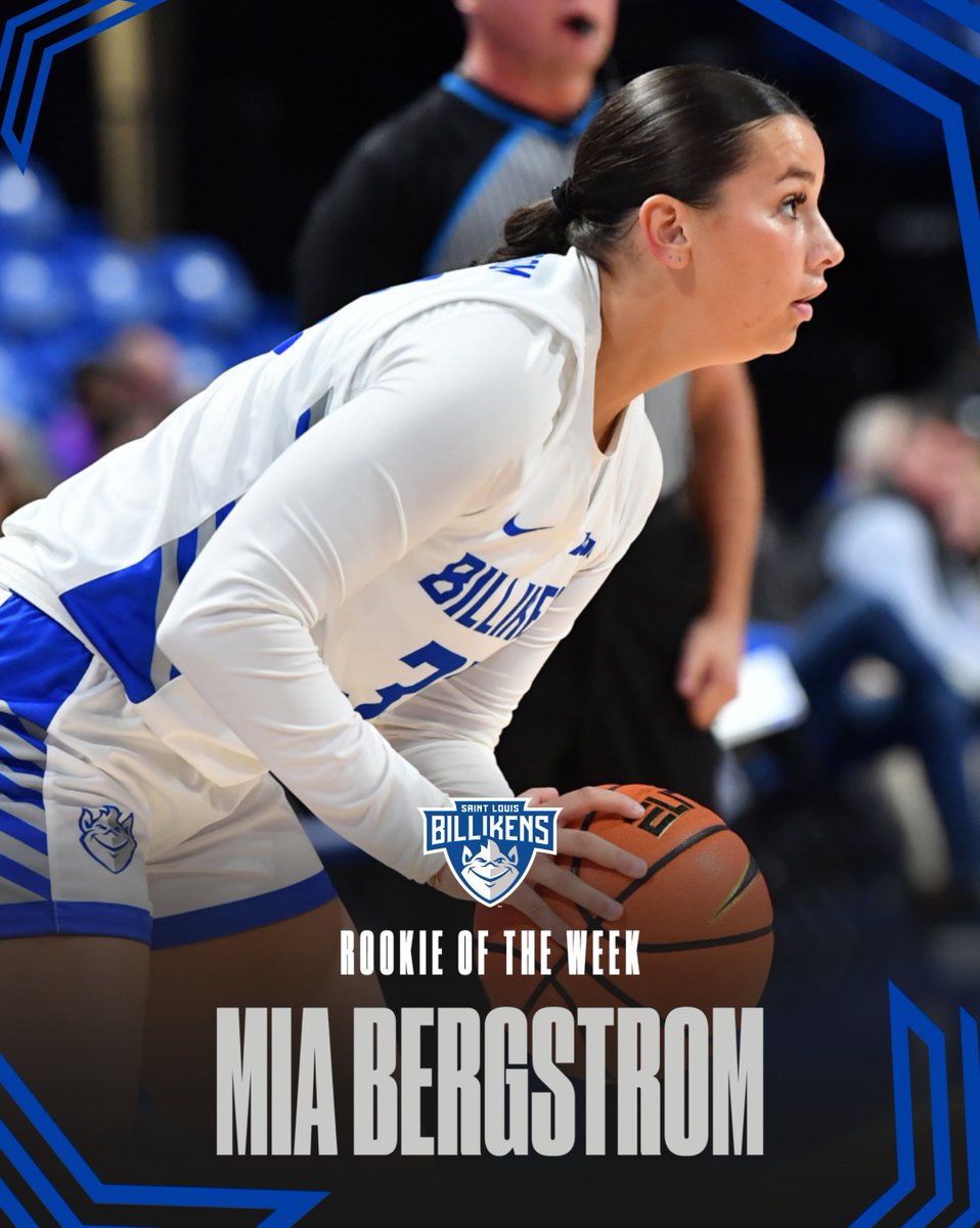 Atlantic 10 WBB (@a10wbb) on Twitter photo Showed out on the west coast 😎
<a href="/SaintLouisWBB/">Saint Louis WBB</a>'s <a href="/MiaBergstrom9/">Mia Bergstrom</a> is your #A10WBB Rookie of the Week! Showed out on the west coast 😎
<a href="/SaintLouisWBB/">Saint Louis WBB</a>'s <a href="/MiaBergstrom9/">Mia Bergstrom</a> is your #A10WBB Rookie of the Week!