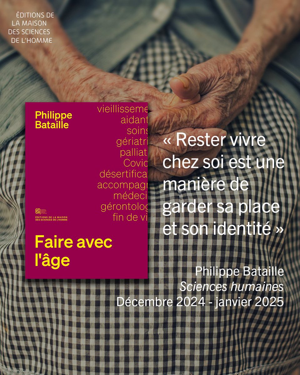 Éditions de la MSH (@editionsmsh) on Twitter photo 📣ON EN PARLE!
👴Philippe Bataille a eu l'opportunité de s'exprimer longuement dans <a href="/SH_mag/">Sciences Humaines</a> sur la situation des plus de 85 ans en France
📰L'article est à retrouver dans le n° de déc.-jan.
📘En savoir plus sur cet ouvrage de la collection "Interventions": urlr.me/v8scze 📣ON EN PARLE!
👴Philippe Bataille a eu l'opportunité de s'exprimer longuement dans <a href="/SH_mag/">Sciences Humaines</a> sur la situation des plus de 85 ans en France
📰L'article est à retrouver dans le n° de déc.-jan.
📘En savoir plus sur cet ouvrage de la collection "Interventions": urlr.me/v8scze