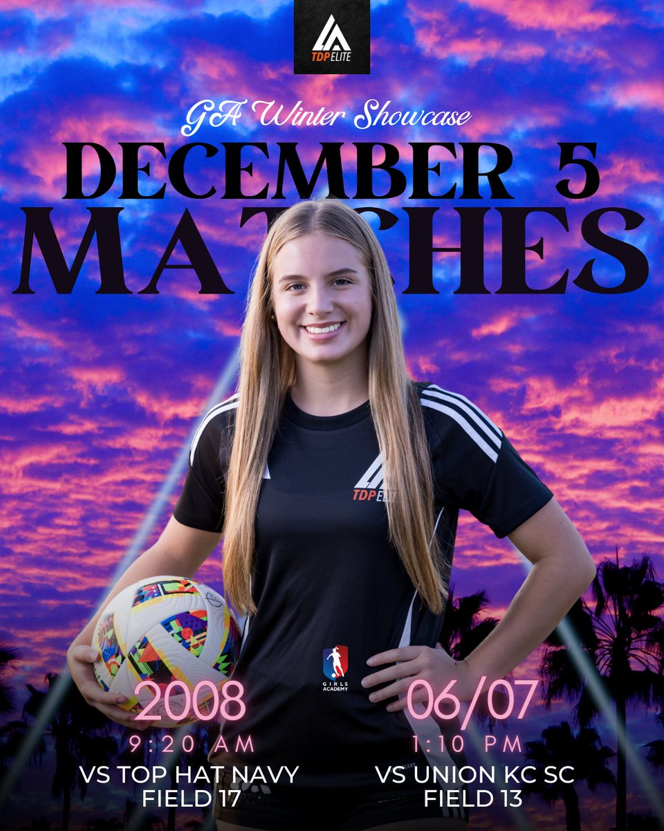 Our 2008 and 2006/07 GA are getting things started for us in Cali with some big matchups.

#GAWinter | #LATDPElite | #MatchDay 

Coaches, check our GA Player Highlights
🍿📺latdpelite.com/girls-academy-…