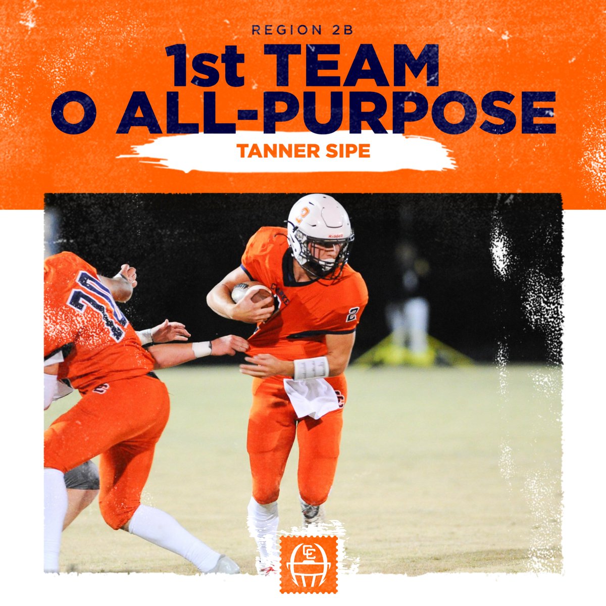 Congrats to Tanner Sipe on being named 1st Team All Region 2B Offensive All-Purpose
