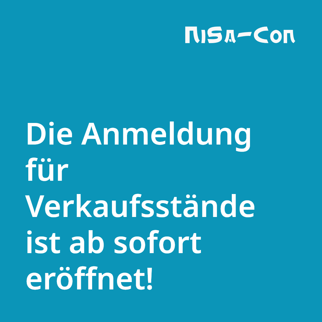 NiSaCon's tweet photo. Habt Ihr Lust, Euren Verkaufsstand auf der NiSa-Con zu präsentieren? Hier ist Eure Gelegenheit dazu! 🤗
.
Von nun an bis zum ❗31.03.2025❗  könnt Ihr Euch mit Eurem Verkaufsstand für die NiSa-Con bewerben. https://t.co/mfSuAcGcay