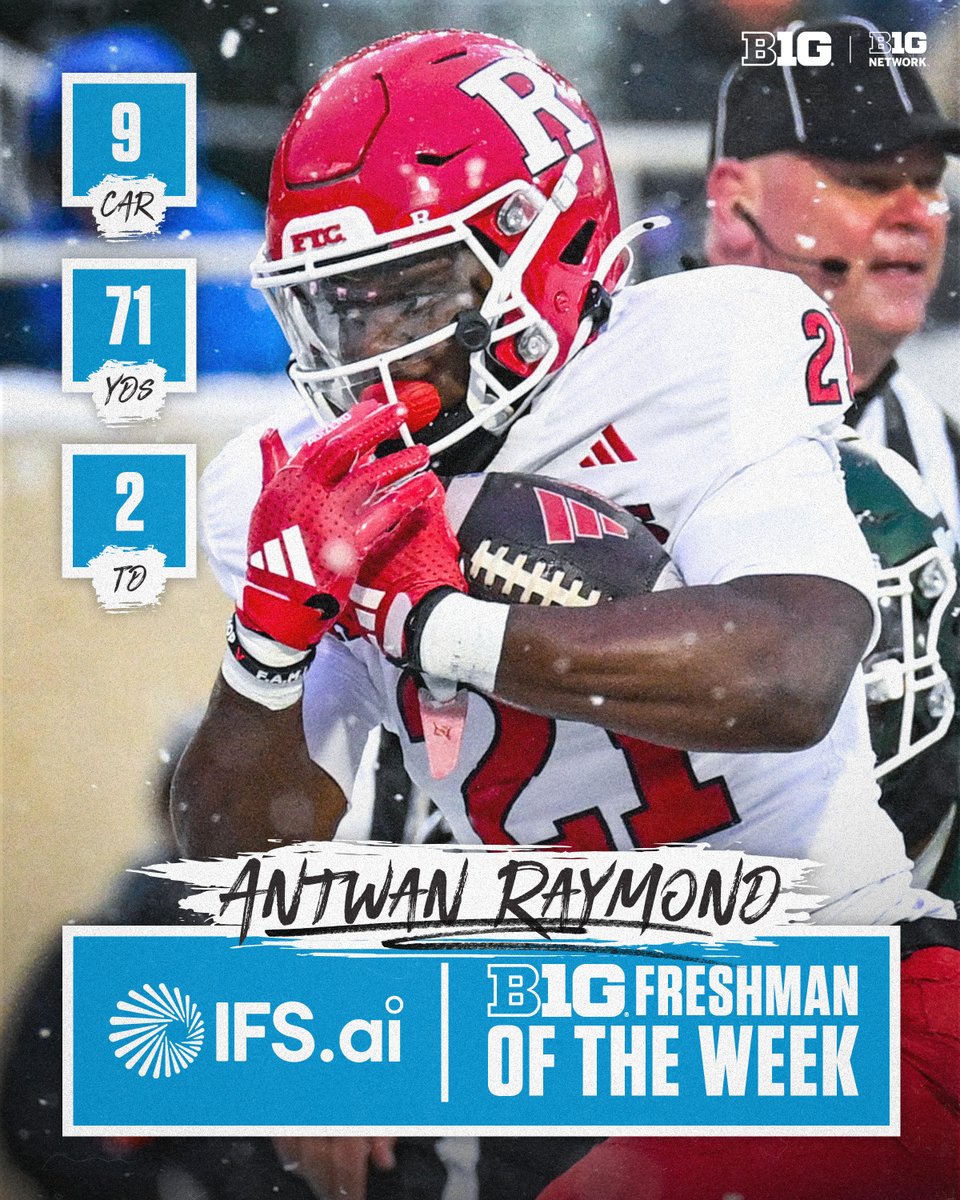 Antwan Raymond claims his first B1G freshman laurel ⚔️

📍 <a href="/ifs/">IFS</a> #PlayerOfTheWeek